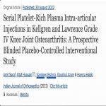 Platelet Rich Plasma (PRP) for Bone on Bone Knee Arthritis?  Yes, Please......